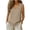 Brown, variant on Women V Neck Side Split Crop Top Summer Blouses for Women Dressy Casual Solid Color Shaping Summer Top