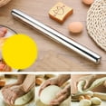 thumbnail image 2 of 1pc Smooth Non Stick Stainless Steel Roller Rolling Pin Rolling Stick Kitchen Tool for Baking Dough Pizza Pie Pastries Pasta Cookies Sliver (Size L), 2 of 8
