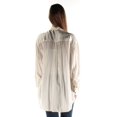 thumbnail image 2 of Ralph Lauren Womens Satin Military Button Up Shirt, Off-White, Medium, 2 of 2