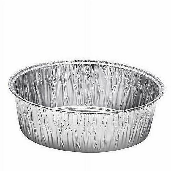 JETFOIL 4.5" Aluminum Foil Round Extra Deep Disposable Pan, For Baking Food (100)