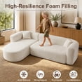 thumbnail image 4 of Timbernest 109" Modular Sectional Sofa, L-Shape Boneless Cloud Couch with Deep Seat, Chenille White (Left Facing Chaise), 4 of 9
