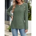 thumbnail image 5 of OALUXE Long Sleeve Shirts for Women Casual Tunic Tops Loose Fit Dressy Lightweight Sweaters, 5 of 7