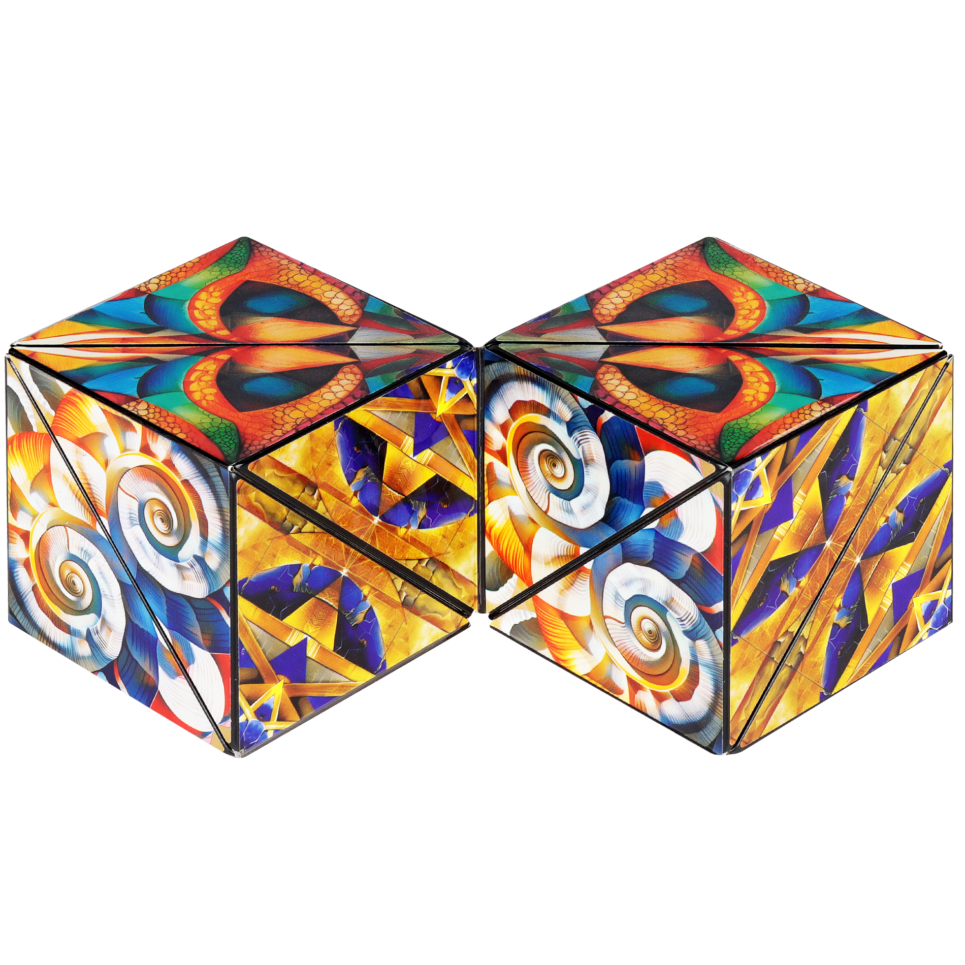 Shashibo² Shape Shifting magnetic puzzle or fidet cube transforms into over 70 shapes from Fun In Motion Toys.