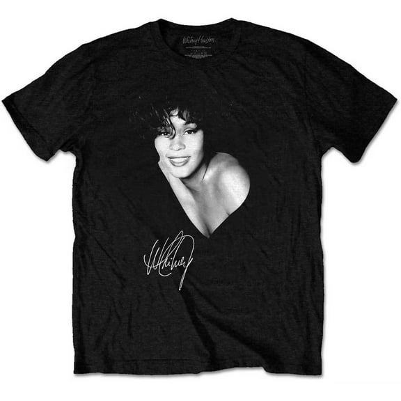 Whitney Houston Unisex T-Shirt B&W Photo (Small)