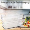 thumbnail image 4 of 2 Pcs Refrigerator Organizer Bins, Clear Stackable Plastic Food Storage Rack with Handles for Pantry, 4 of 5