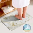 thumbnail image 4 of SKYSONIC Non-Slip 3 Piece Bathroom Rug Set Marble Texture Soft Contour Rug + Toilet Lid Cover + Bath Mat Bathroom Decor, 4 of 6