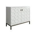thumbnail image 2 of Miekor Furniture Sally Modern White Glossy Finish 31.88 Height" in. Accent Home Cabinet Storage with Shelves & Metal Coating Gold MK9932, 2 of 5