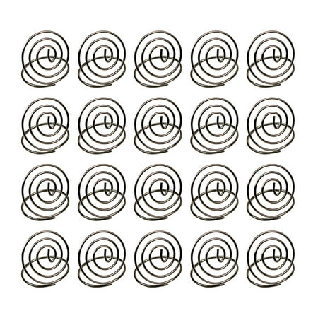 

Frcolor 20 Pcs Stainless Steel Table Memo Menu Holders Clips Stereo Circle Note Table Number Holders (Silver)
