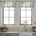 thumbnail image 3 of LALILO Kitchen Curtain Valance Arabesque Ornamental Rod Pocket Window Curtain 52"x 18" Set of 2, 3 of 7