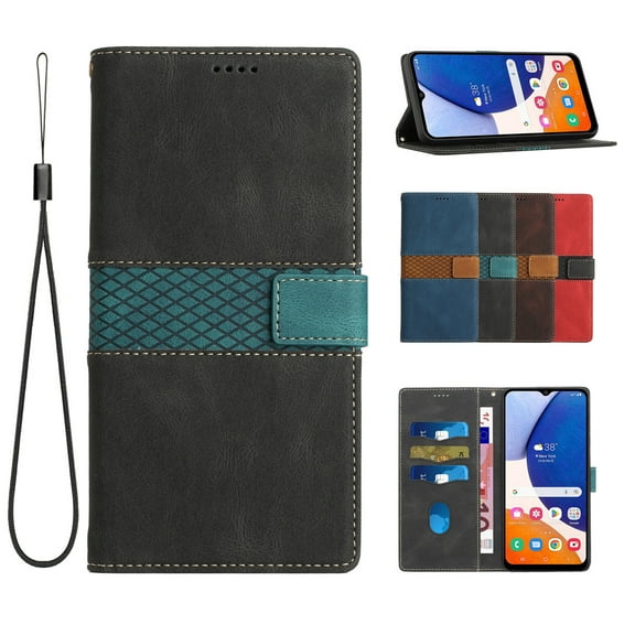 for iPhone 13 Pro Wallet Flip Cases Cover,[RFID Blocking][Card Holder/Cash Slots][Magnetic Clasp] Stand Retro Premium PU Leather Shockproof Folio Phone Case with Wrist Strap,Black