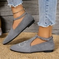 thumbnail image 5 of Gray Women'S Cultural Inspired Flat Shoes With Low Heel, Ideal For Daily Comfort, 5 of 8