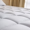 Niagara Sleep Solution Bamboo Queen Mattress Topper - 60x80 Inch Cooling Plush Pad With Gusset & Deep Pocket