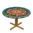 thumbnail image 3 of HAOXIT Round Tablecloth , Wrinkle and Stain Resistant Round Tablecloth, Water Resistant Polyester Table Cloth for Kitchen Table Covers, Party, Picnic, Indoor &amp; Outdoor 38-42, 3 of 8