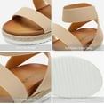 thumbnail image 3 of Dream Pairs Women's Open Toe Ankle Strap Espadrille Flatform Platform Wedge Sandals, 3 of 7