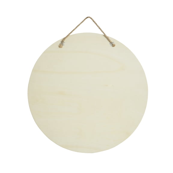 Hello Hobby Unfinished Round Wooden Plaque, 11.8 in
