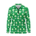 thumbnail image 3 of Garronmavis Daisy Floral Print Zip Golf Shirt for Women Size S Collar Long Sleeve Tennis Shirt for Women Workout Tops Casual Work, 3 of 7