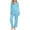 Sky Blue, variant on Pajamas for Women Set Two Piece Button Down Long Sleeve Pajama with Pants Loungewear Sets Woman Cute Pajamas
