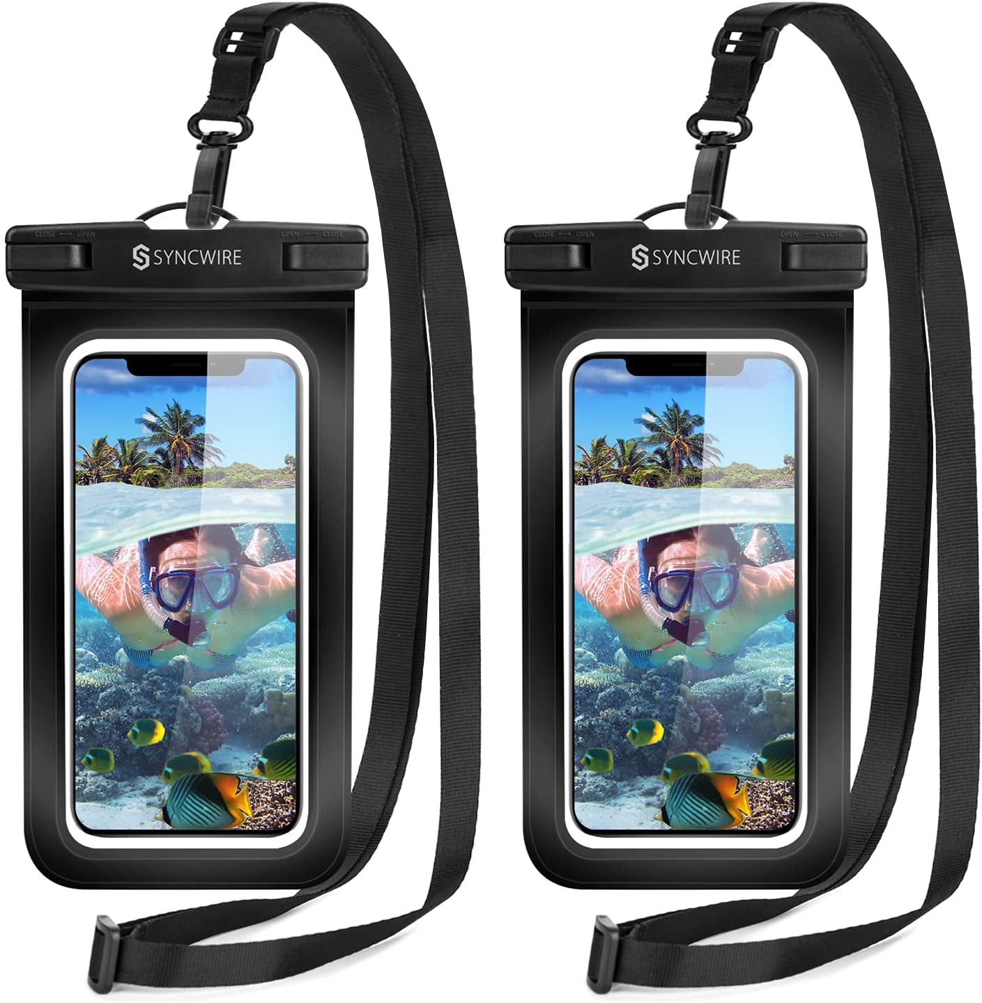 JOTO Universal Waterproof Pouch Cellphone Dry Bag Case for phon up to 7" 