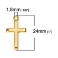 thumbnail image 2 of 100 Cross Pendant 24mm x 12mm Gold Plated Cross Charm 1 x 1/2 Inch Cross, 2 of 3