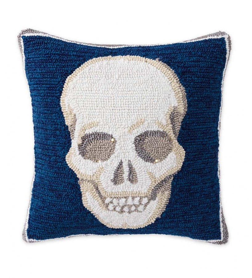 17" Vintage Flower Skull Cotton Linen Cushion Cover Throw Pillow Home Decor B555 