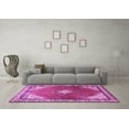 thumbnail image 3 of Ahgly Company Indoor Rectangle Medallion Purple Traditional Area Rugs, 2' x 5', 3 of 4