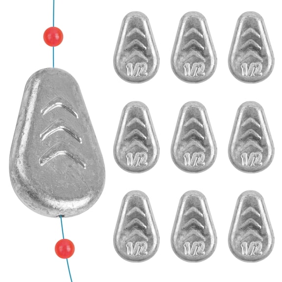 No-Roll Fishing Sinkers | Flat Inline No-Snag Weights for Saltwater Surf Fishing & Catfish Rigs