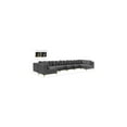 thumbnail image 3 of Meridian Furniture Tremblay Grey Velvet Modular Sectional, 3 of 15
