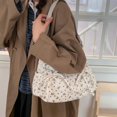 thumbnail image 4 of Corduroy Bow Shoulder Bags Versatile Crossbody Bag with Adjustable Strap for Women Ladies Work Shopping Travel Daily Use (White), 4 of 10