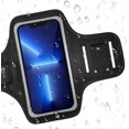 thumbnail image 2 of Brazalete deportivo para correr con ranura para tarjetas y bolsillos para llaves, compatible con iPhone 14 Plus, 13 Pro, 12 Pro Max y S., 2 of 5