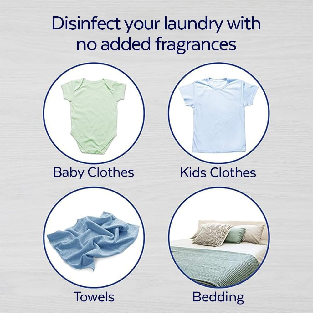 Lysol Désinfectant pour lessive, éliminateur d'odeurs, 0 % d'eau de Javel, élimine les germes que les détergents peuvent laisser derrière eux, 1.2 l