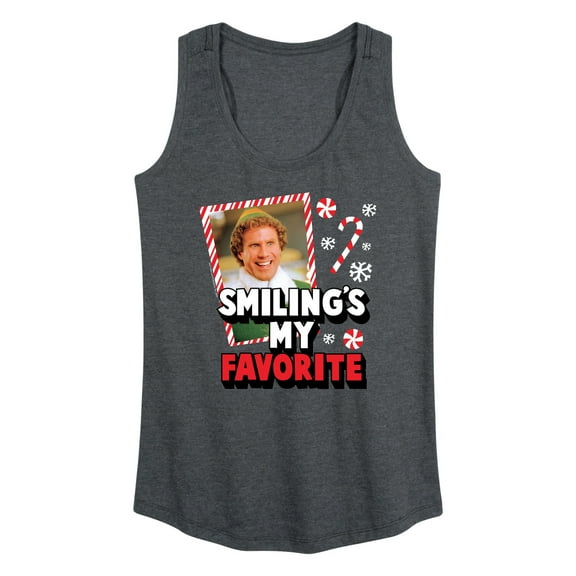 ELF - Christmas Smilings My Favorite - Women's Racerback Tank Top