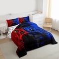 thumbnail image 3 of Castle Fairy Futuristic Cubes Gamepads Twin Comforter Sets,Black Blue Gamepads Bedding Set, 3 of 8
