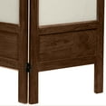 thumbnail image 3 of Oriental Furniture 5 1/2 ft. Tall Framed Fabric Room Divider - Brown - 3 Panel, 3 of 3