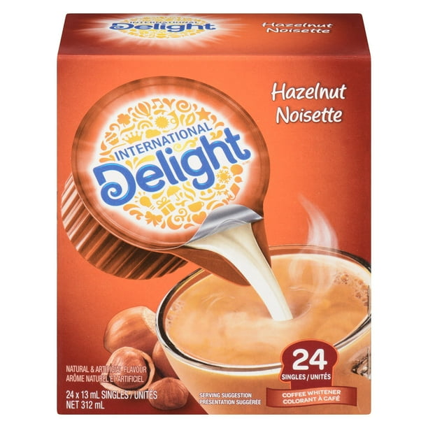 International Delight Coffee Creamer, Hazelnut Portion Cups, 24 Pack