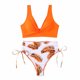 thumbnail image 2 of Acyse Womens Bikinis for Summer Clearance Juniors Fashion Leaf Print Cute Split Two Piece Swimsuit, 2 of 4