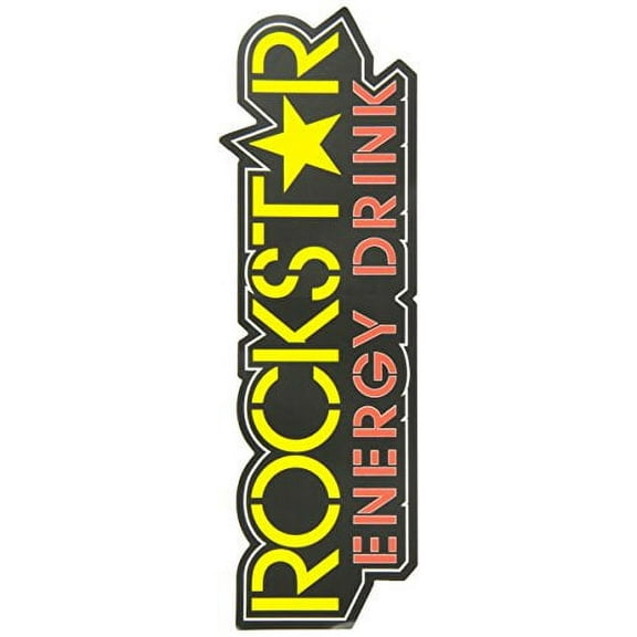 Factory Effex 15-94720 Yellow 1' (Rockstar Star Logo) Die-Cut Sticker