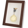 thumbnail image 1 of Elodie Medal Storage Shadow Box Frame Collectible Wood for Insignia Pins Gymnastics Walnut Color 7inch, 1 of 8