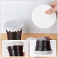 thumbnail image 2 of 500 Uds. Tapas de papel para vasos de leche, películas desechables a prueba de fugas para vasos, suministros de película de sellado de papel de forma redonda, 2 of 7