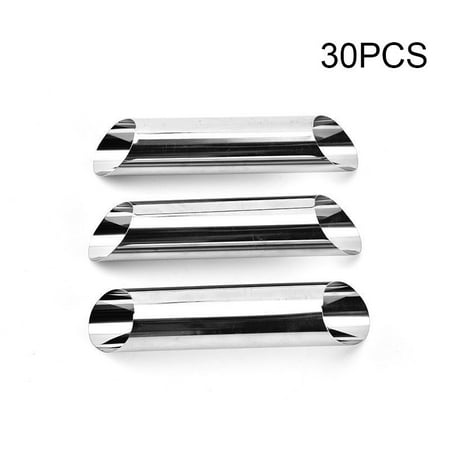 

30pcs Croissant Mold Set Kitchen Stainless Steel Baking Pastries Roll Cake Bread Cannoli Tubes Mould Dessert Tool New.