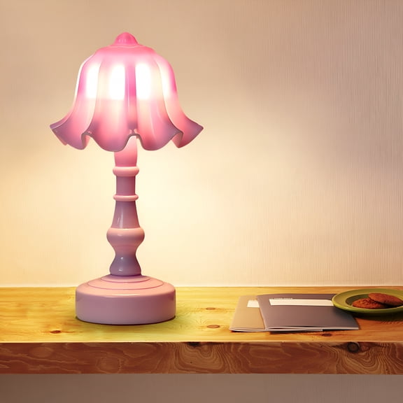 HIBIBUD Mini Led Night Light for Bedroom Usb Powered Small Table Lamp,Floral Decorative Desk Light for Kids Room,Nursery,Cafe