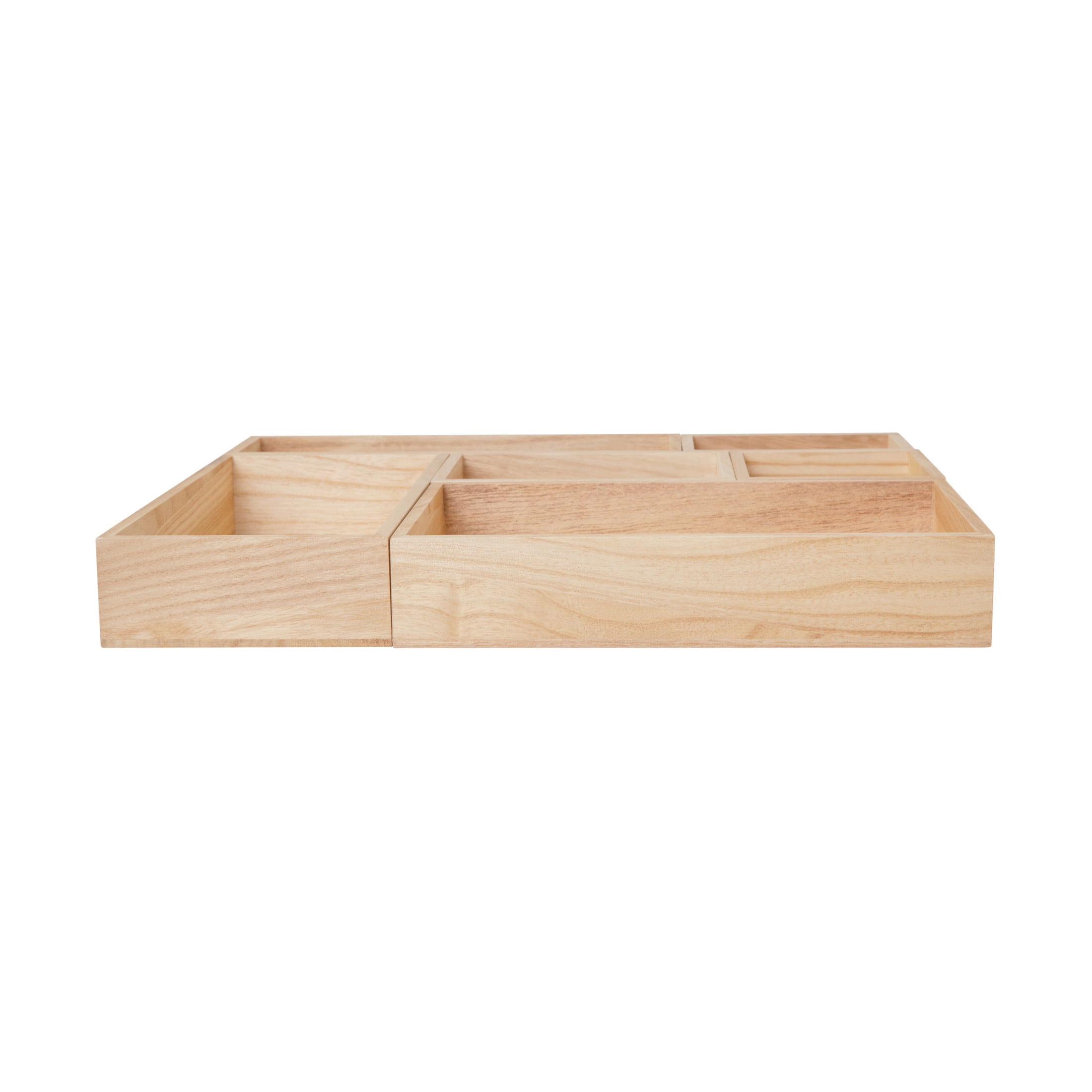 Martha Stewart Enzo 6 Piece Wooden Desk Drawer Organizer Set in Light Natural
