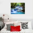 thumbnail image 4 of COMIO Wall Art Tropical Beautiful Waterfall Prints Light Green Forest Natural Landscape Picture Canvas Paintings Scenery Spring Summer landscape for Home Wall Decor Artwork, 4 of 4