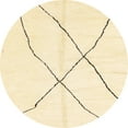 thumbnail image 1 of Ahgly Company Indoor Round Abstract Brown Gold Solid Area Rugs, 8' Round, 1 of 6