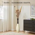 thumbnail image 6 of 23.6 Inch Cream Tall White Vases – Brown Neck Teardrop Vase with Textured Vertical Lines & Speckled Finish, Decorative Floor Vase for Living Room, Wedding, Boho Home Decor – Resin Tall Vases, 6 of 7