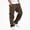 Brown, variant on HAOTAGS Boys Cargo Pants with Pockets, Elastic Waist Solid Color Casual Sweatpants Brown Size 9