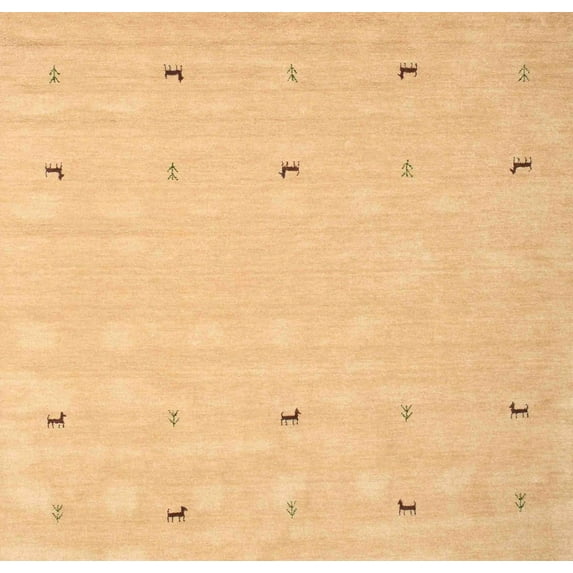 Ahgly Company Indoor Rectangle Contemporary Chrome Gold Yellow Solid Area Rugs, 7' x 9'