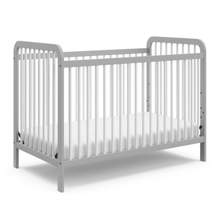 UPC: 0810003668264 | Storkcraft Pasadena 3-in-1 Convertible Baby Crib Pebble Gray with White