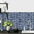 thumbnail image 6 of 12Sheet Self Adhesive Vinyl Tiles Stickers 9.68 x 4.72inch Blue Gray Marbling Mosaic Wall Decals Waterproof Peel and Stick Backsplash DIY Decor, 6 of 8