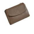 thumbnail image 1 of Leodye 1PCS Unisex Soft Leather Organizer Bag Portable Compact Travel Daily Mini Accessory Storage Bag -5.3*3.9IN, 1 of 2