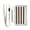 Dark Brown and White Striped, variant on Nylon Trifold Card Wallet with ID Window Zipper Pocket for Men Women Teen Pale Red and Off-white Striped